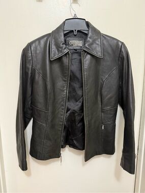 Guess Vintage Black Leather Jacket
